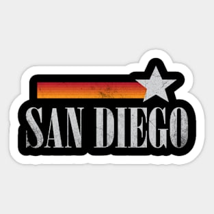 San Diego California Vintage-Style Sticker